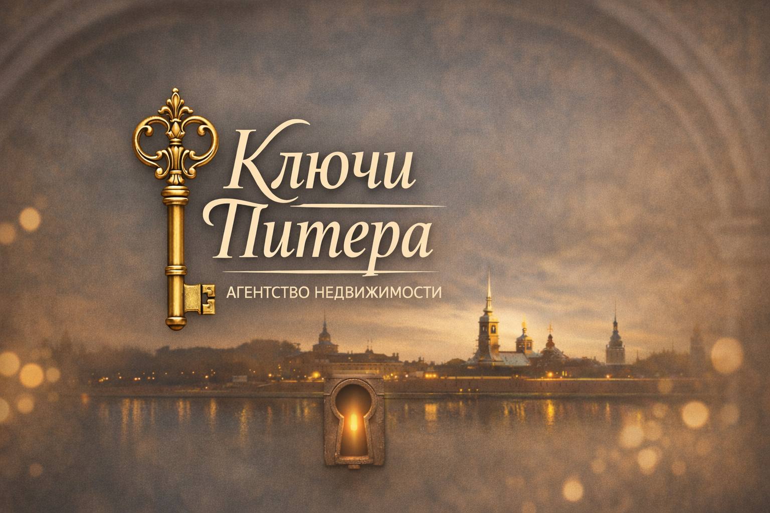 Логотип агентства недвижимости Ключи Питера